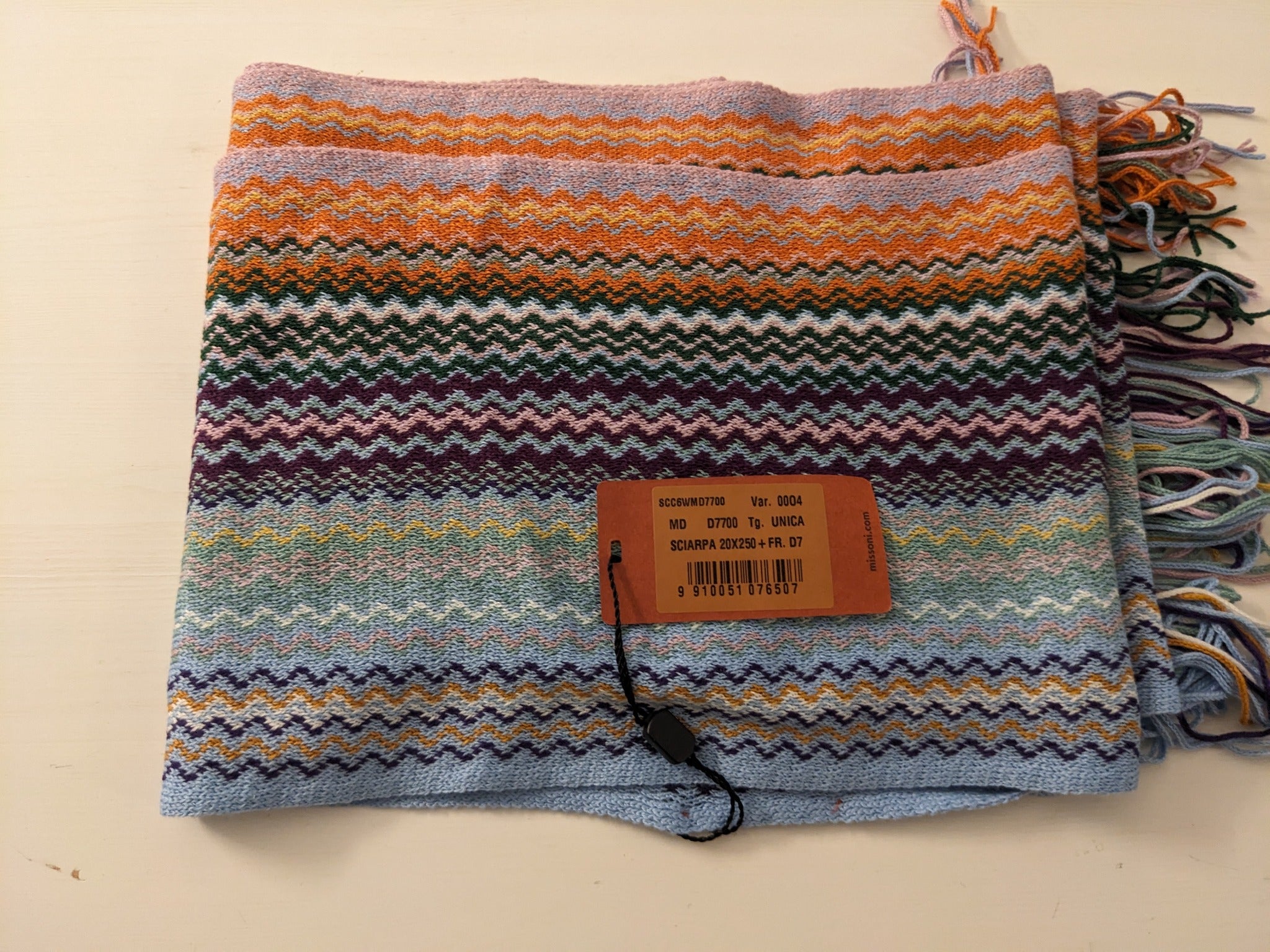 Missoni tørklæde variant 0004 med original mærkat og EAN 9910051076507