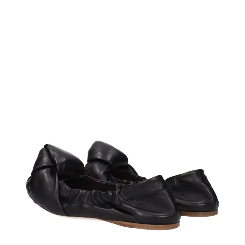 Miu Miu Black Leather Ballet Flats