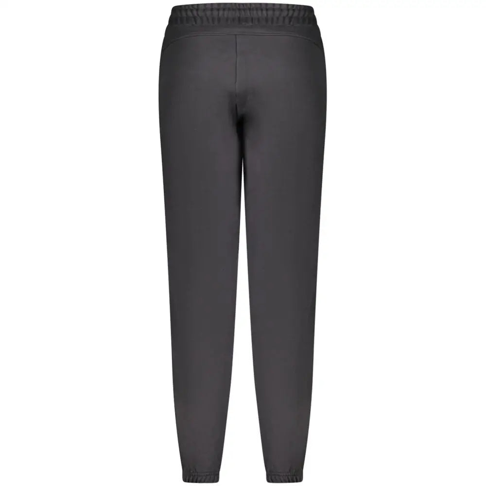 Napapijri sorte bomulds sportbukser til kvinder med elastik og tapered manchetter