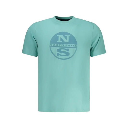 North Sails Azzurro Cotton T-shirt i lysegrøn med mørkeblåt NS-logo