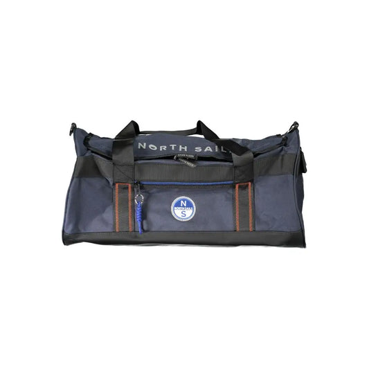 North sails blue polyester duffel med navy blå, sort trim og orange syn