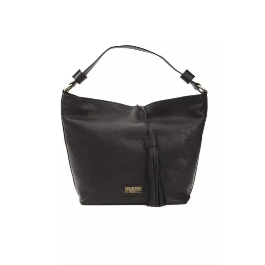 Pompei Donatella Black Leather Women Shoulder Bag