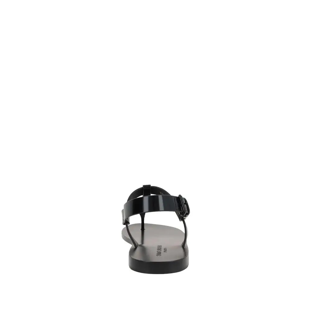 Saint Laurent Black Calfskin Sandals - Sandaler