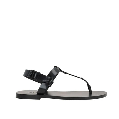 Saint Laurent Black Calfskin Sandals - Sandaler