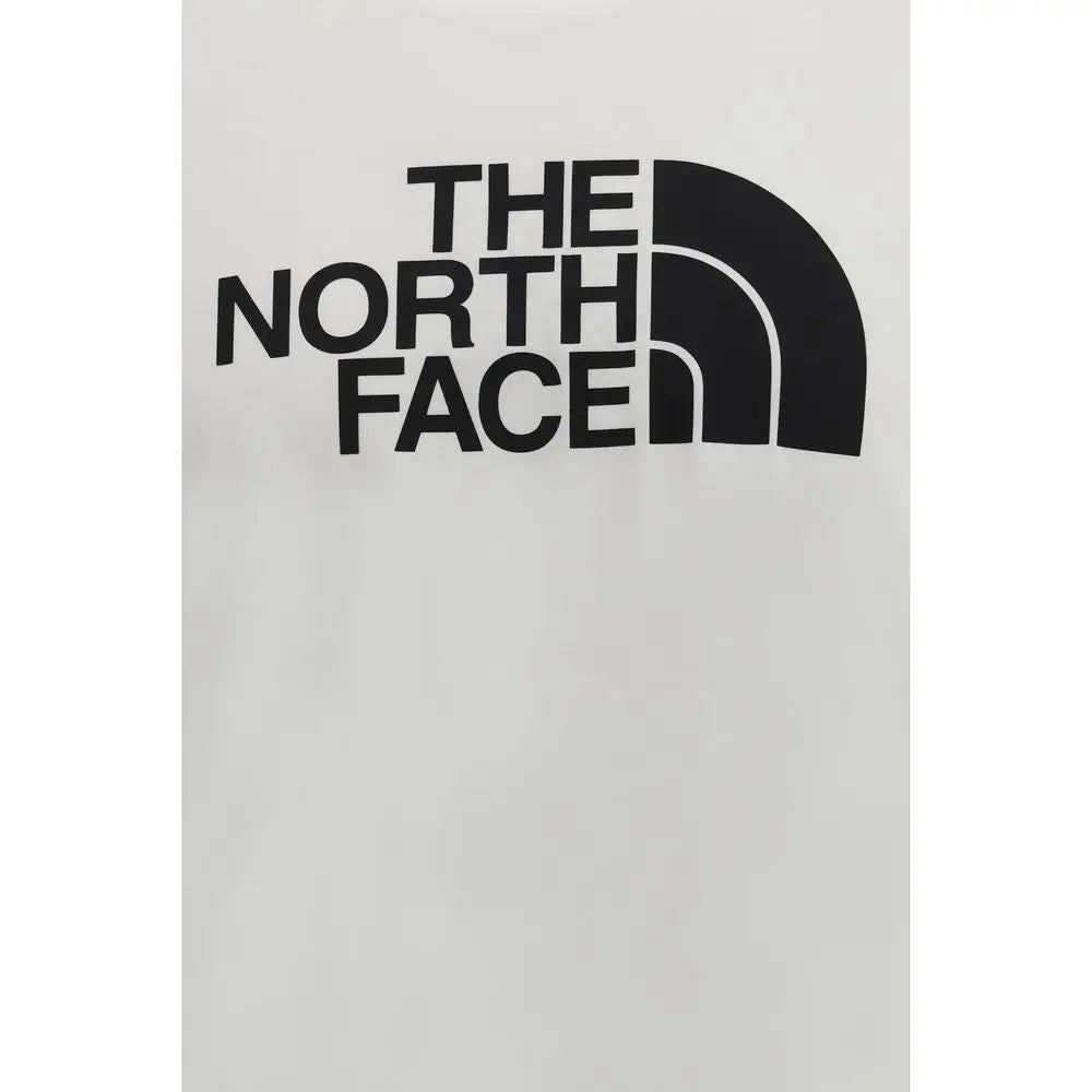 Hvid The North Face T-shirt med sort halvkuppel-logo
