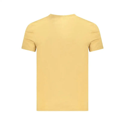 Timberland beige cotton herret-shirt i gul med kortærmet crew neck