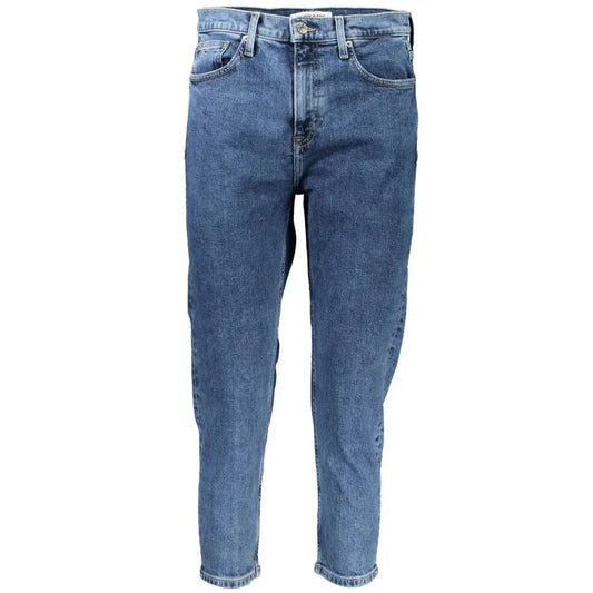 Tommy Hilfiger blue bomuldsjeans med klassisk femlommedesign og falmet vask