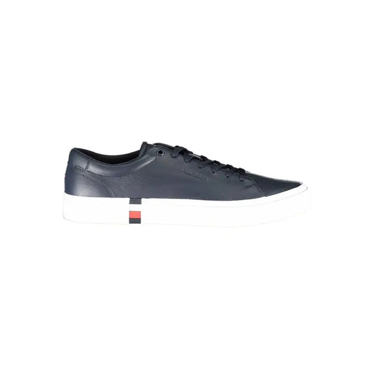 Tommy Hilfiger Blue Leather Men Sneaker - Sneakers