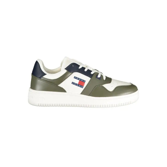 Tommy Hilfiger Green Leather Men Sneakers - Sneakers