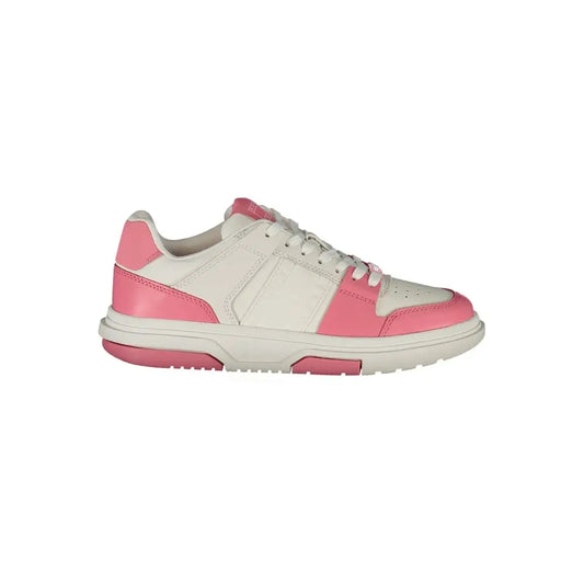 Tommy Hilfiger Pink Leather Women Sneakers - Sneakers