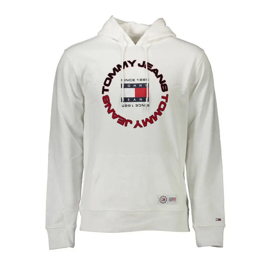 Tommy Hilfiger hvid bomuldssweater med rødt logo siden 1985