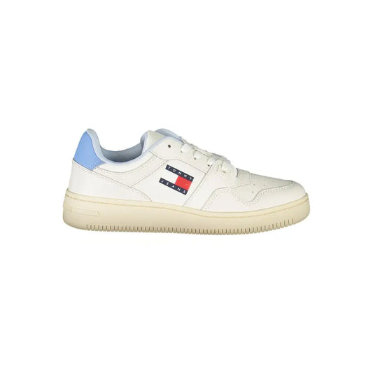 Tommy Hilfiger White Leather Women Sneakers - Sneakers