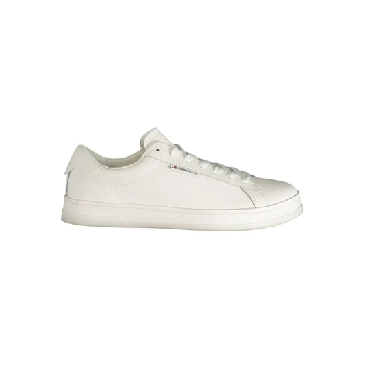 Tommy Hilfiger White Polyester Sneakers - 44 - Sneakers