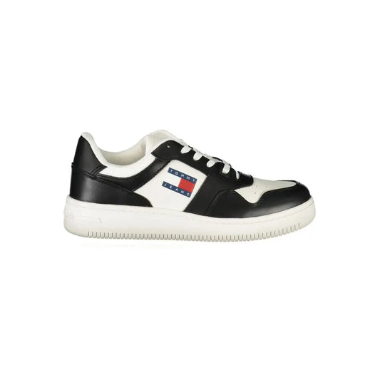 Tommy Hilfiger white polyethylene sneakers with classic flag logo