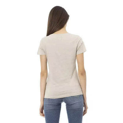 Trussardi Action Beige Cotton Women T-Shirt
