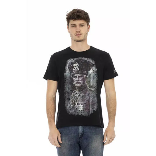 Trussardi Action Black Cotton Men T-Shirt