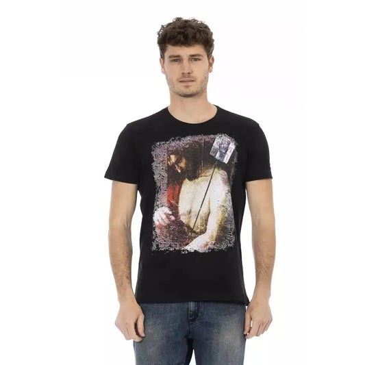 Trussardi Action Black Cotton Men T-Shirt