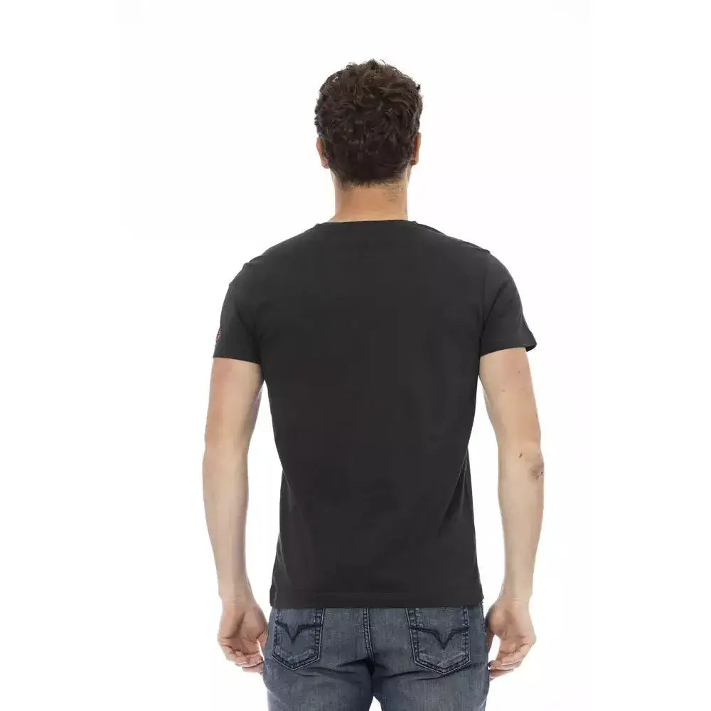Trussardi Action Black Cotton Men T-Shirt