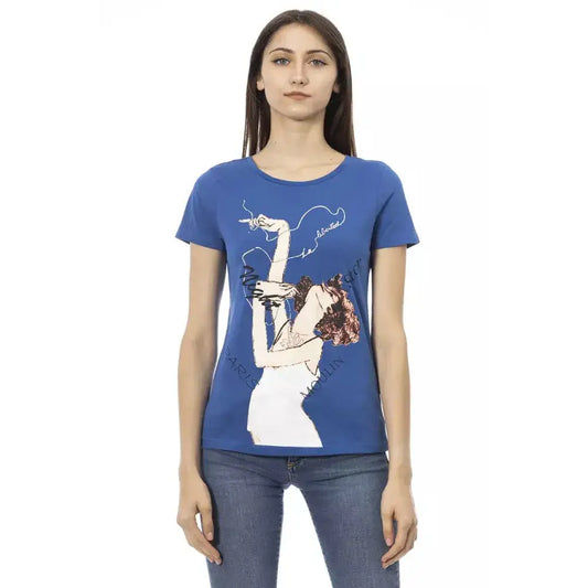 Trussardi Action Blue Cotton Women T-Shirt