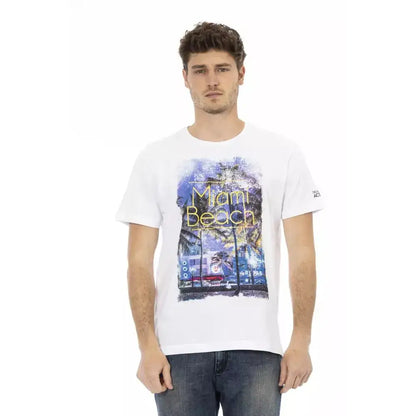 Trussardi Action White Cotton Men T-Shirt