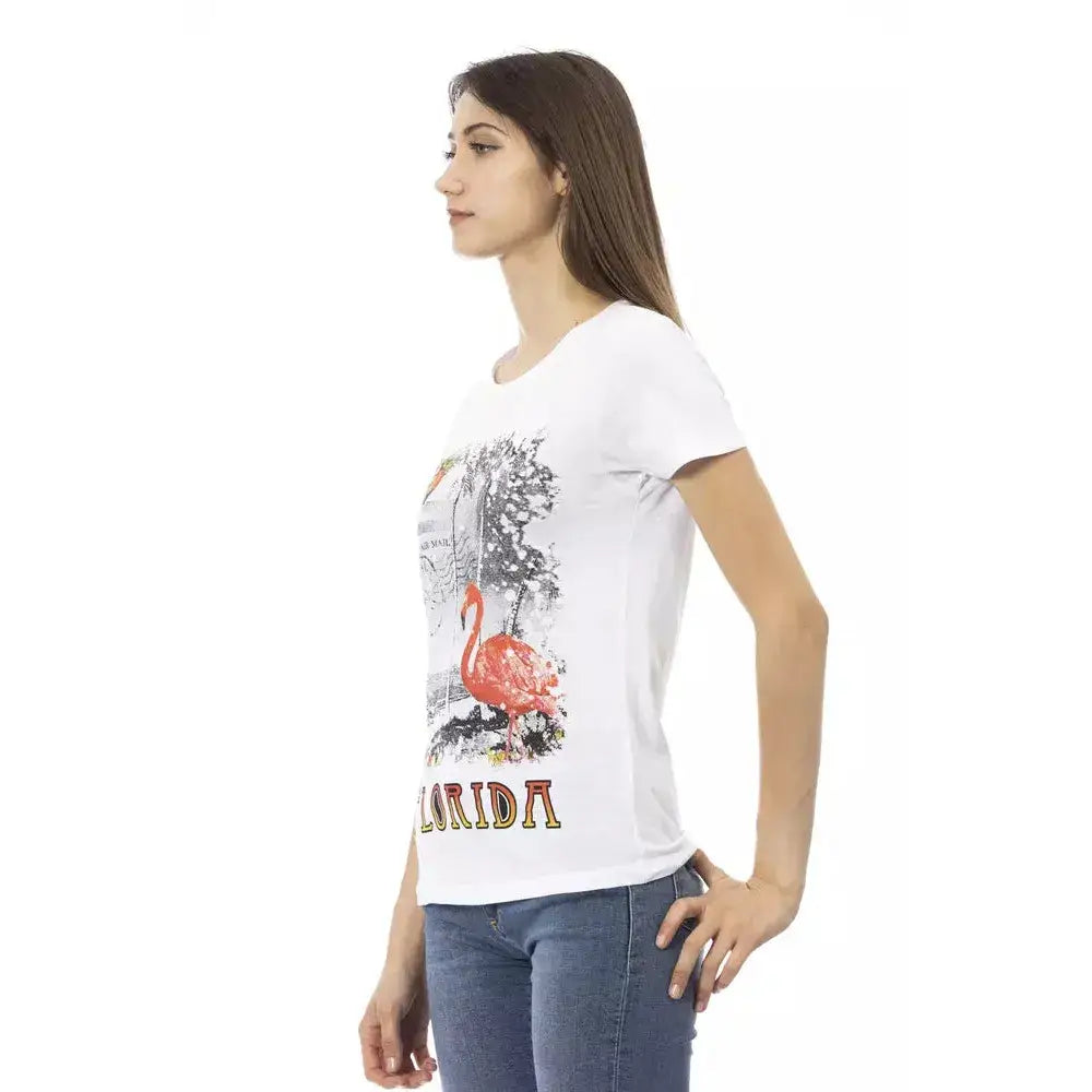 Trussardi Action White Cotton Women T-Shirt