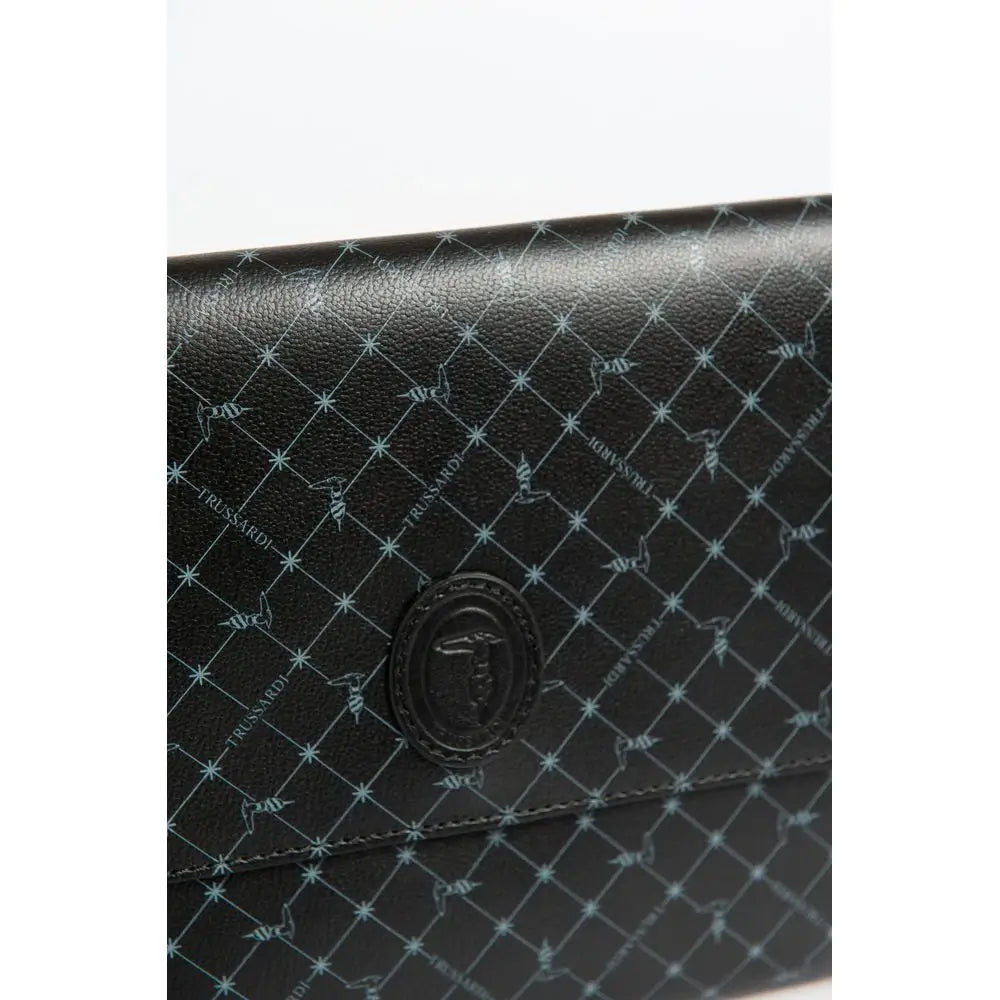 Trussardi Black Polyester Men Clutch