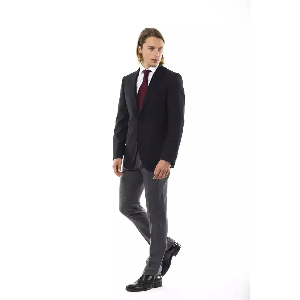Uominitaliani Black Wool Men's Blazer