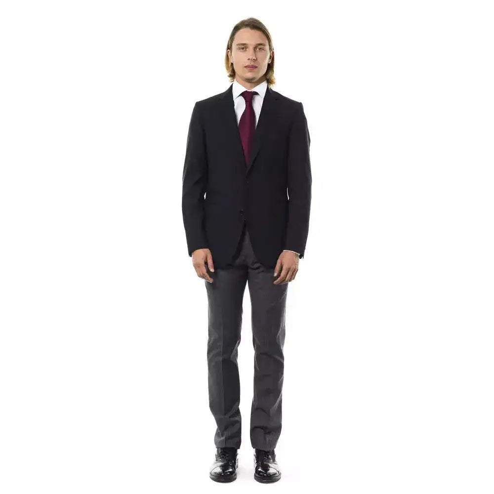 Uominitaliani Black Wool Men's Blazer