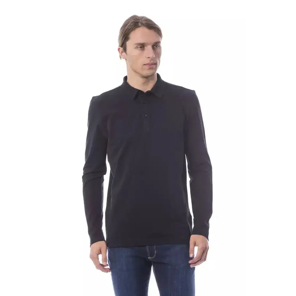 Verri Black Cotton Men Polo Shirt