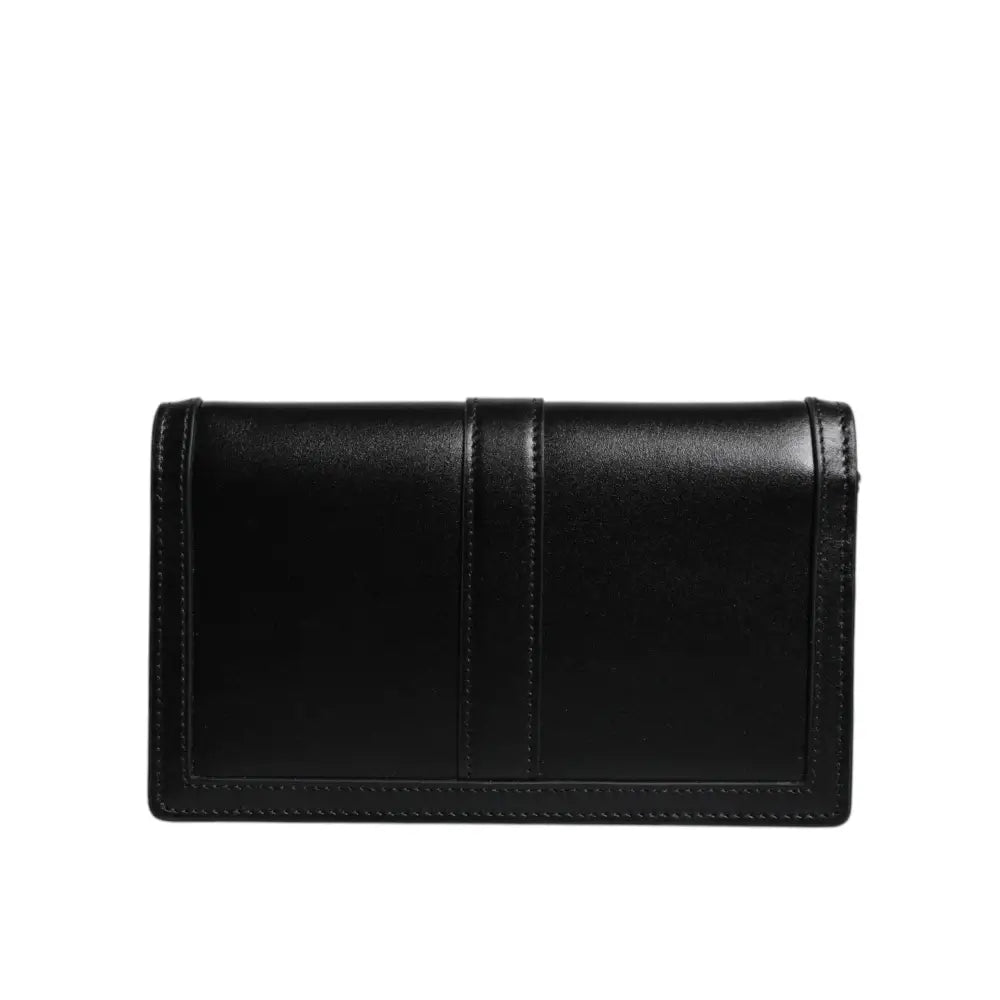 Versace Black Calfskin Leather Chain Strap Shoulder Crossbody Bag