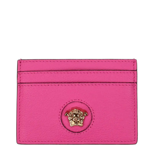 Versace Pink Leather Cardholders
